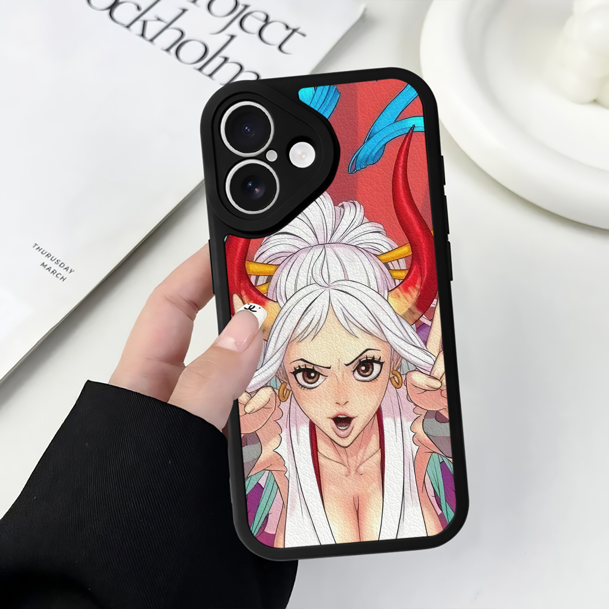 （画像用） ワンピース ONE PIECE 【iPhone 16シリーズ対応】シリコンスマホケース（レザー調） 材質：シリコン